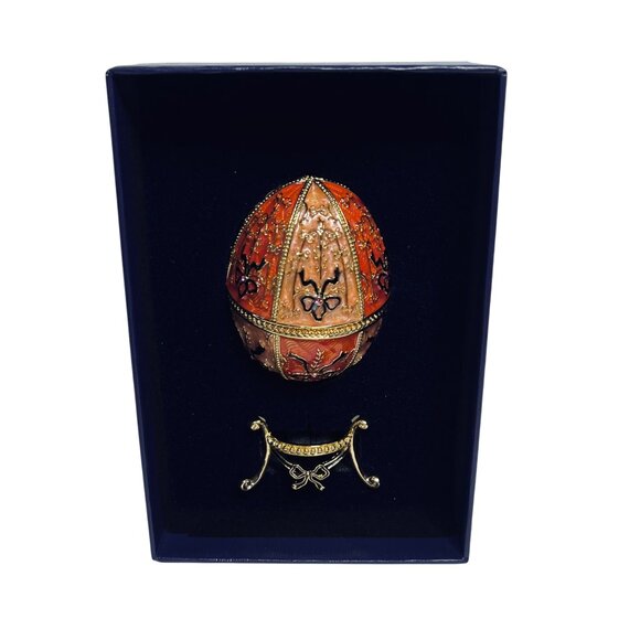 Joan Rivers Imperial Treasures LE Egg Trinket Box With Egg Pendant Necklace 5966 - Picture 2 of 9